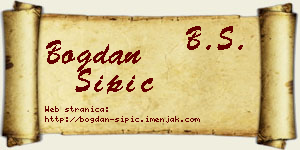 Bogdan Šipić vizit kartica